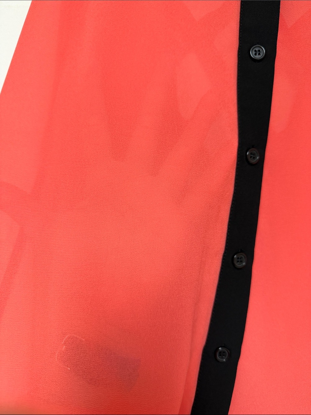 Studio Y Coral Sleeveless Blouse with Black Trim - Picture 3 of 5